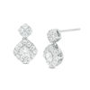 Thumbnail Image 0 of 1.00 CT. T.W. Certified Canadian Diamond Tilted Square Frame Drop Earrings in 14K White Gold (I/I2)