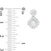 Thumbnail Image 1 of 1.00 CT. T.W. Certified Canadian Diamond Tilted Square Frame Drop Earrings in 14K White Gold (I/I2)