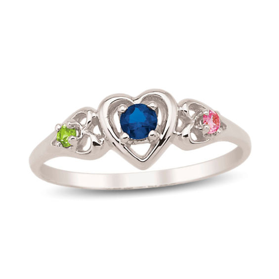 Triple birthstone sale ring