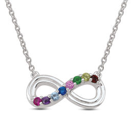 Mother's Birthstone Infinity Necklace (8 Stones)