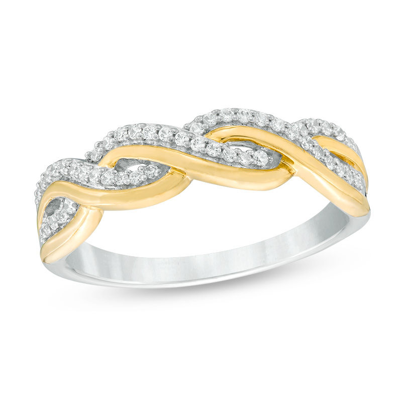 0.20 CT. T.W. Diamond Braid Anniversary Band in 10K Gold|Peoples Jewellers