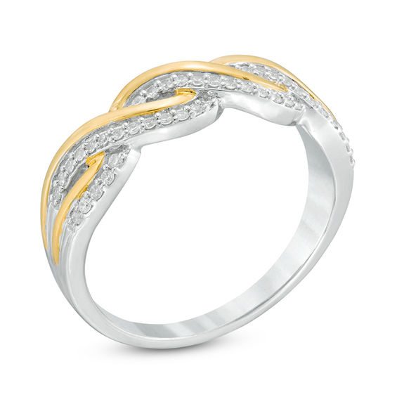 0.20 CT. T.W. Diamond Braid Anniversary Band in 10K Gold