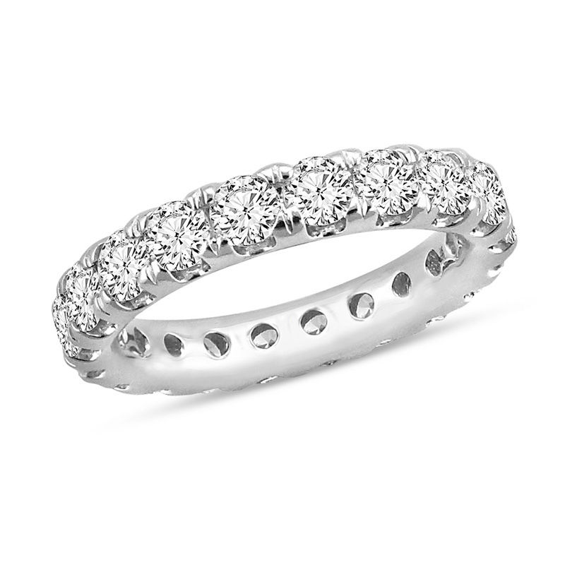 2.95 CT. T.W. Diamond Eternity Wedding Band in 14K White Gold|Peoples Jewellers