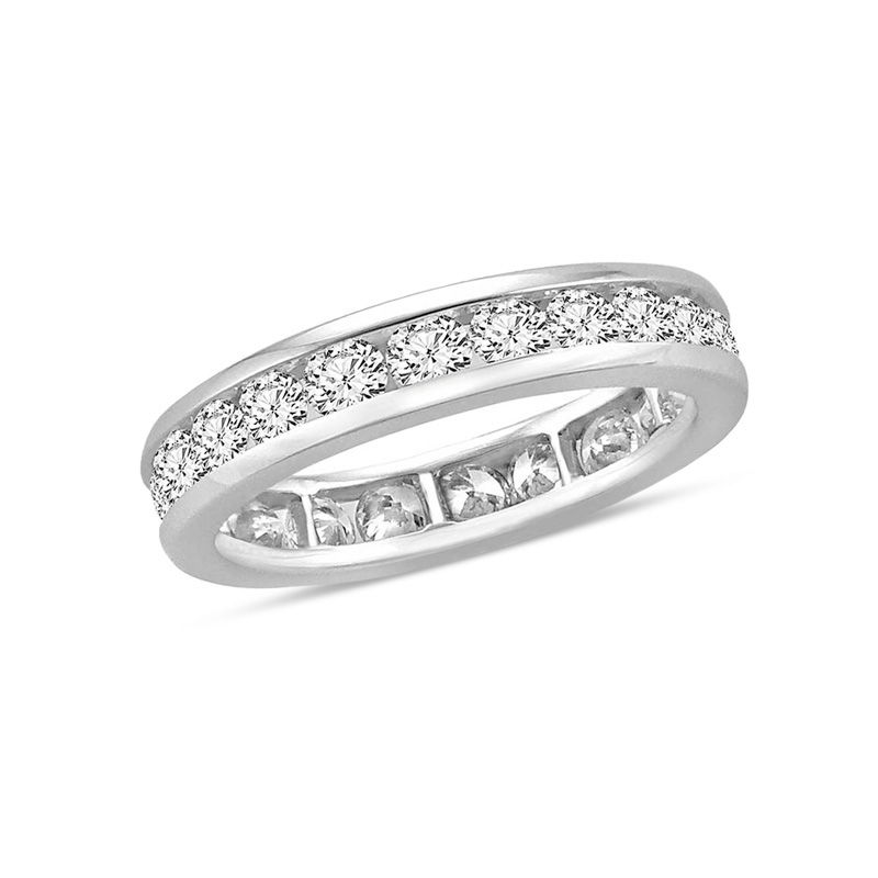 Main Image 1 of 1.95 CT. T.W. Diamond Channel Set Eternity Wedding Band in 14K White Gold