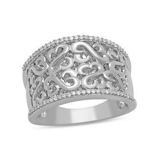 Open Hearts by Jane Seymour™ 0.15 CT. T.W. Diamond Band in Sterling Silver