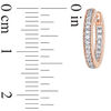 Thumbnail Image 3 of 0.23 CT. T.W. Diamond Inside-Out Vintage-Style Huggie Hoop Earrings in 14K Rose Gold