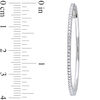 Thumbnail Image 2 of 0.50 CT. T.W. Diamond Hoop Earrings in 10K White Gold