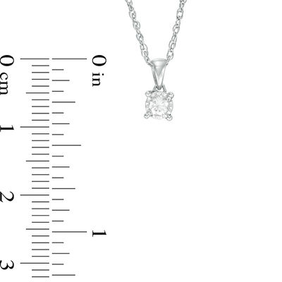 0.10 CT. Diamond Solitaire Pendant in 10K White Gold