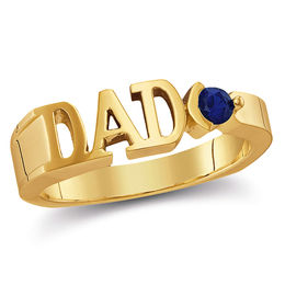 Men's Birthstone &quot;DAD&quot; Ring (1 Stone)