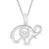 Unstoppable Love™ Diamond Accent Elephant Outline Pendant in Sterling Silver