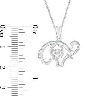 Unstoppable Love™ Diamond Accent Elephant Outline Pendant in Sterling Silver