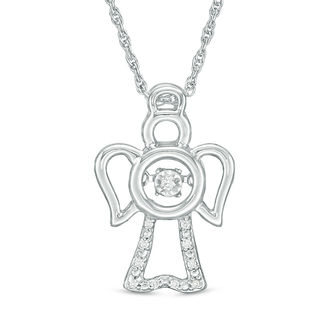 Unstoppable Love™ Diamond Accent Angel Pendant in Sterling Silver