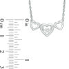 Unstoppable Love™ Diamond Accent Triple Heart Necklace in Sterling Silver