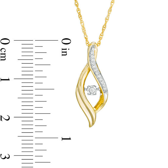 Unstoppable Love™ 0.09 CT. T.W. Diamond Flame Pendant in 10K Gold