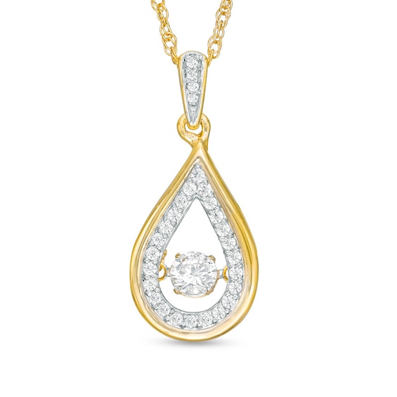 Unstoppable Love™ 0.37 CT. T.W. Diamond Teardrop Pendant in 10K Gold