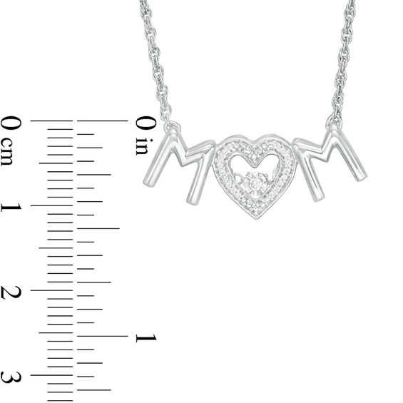 Unstoppable Love™ Diamond Accent "MOM" Heart Necklace in Sterling Silver