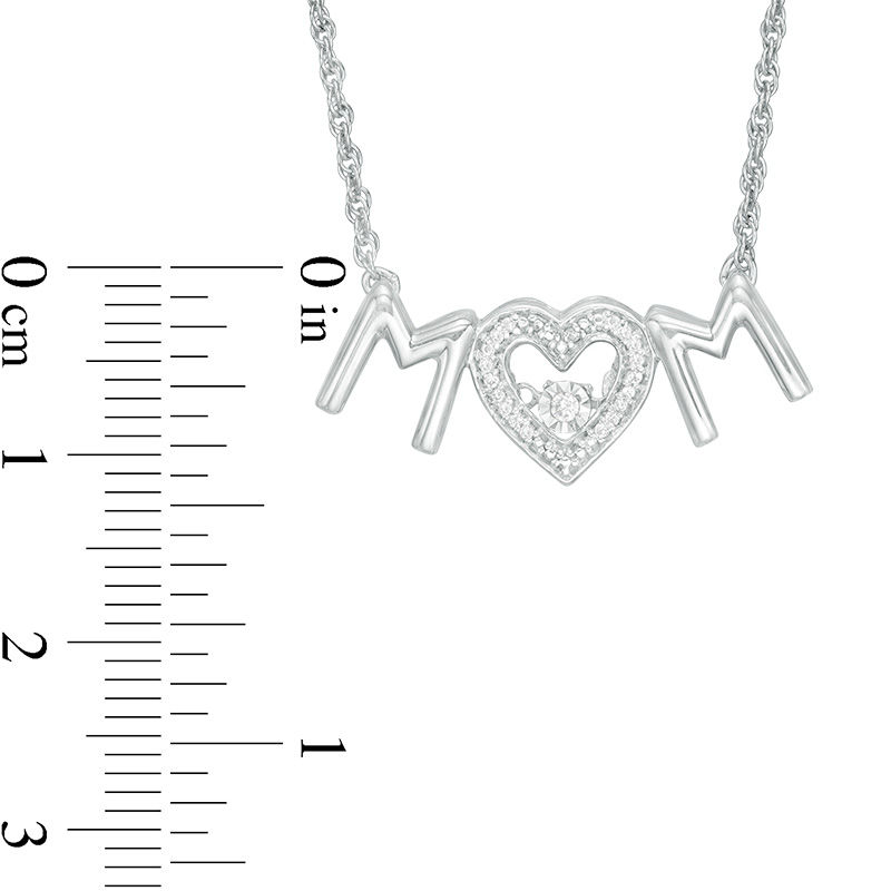 Unstoppable Love™ Diamond Accent "MOM" Heart Necklace in Sterling Silver|Peoples Jewellers
