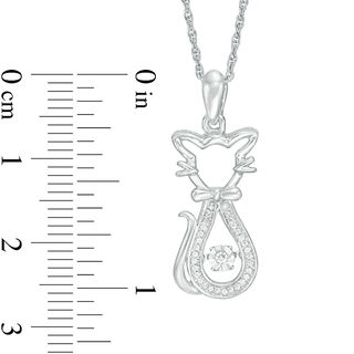 Unstoppable Love™ Diamond Accent Sitting Pretty Cat Pendant in Sterling Silver