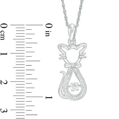 Unstoppable Love™ Diamond Accent Sitting Pretty Cat Pendant in Sterling Silver