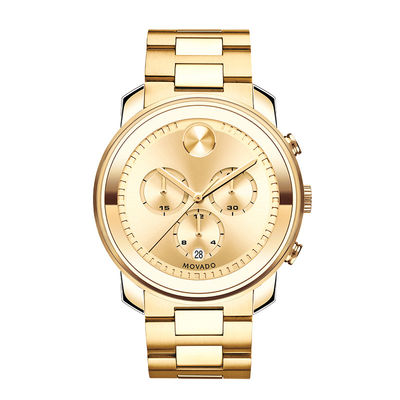 Men's Movado Bold® Gold-Tone IP Chronograph Watch (Model: 3600278)