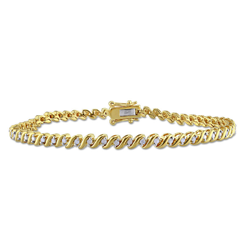 S shaped diamond deals tennis bracelet