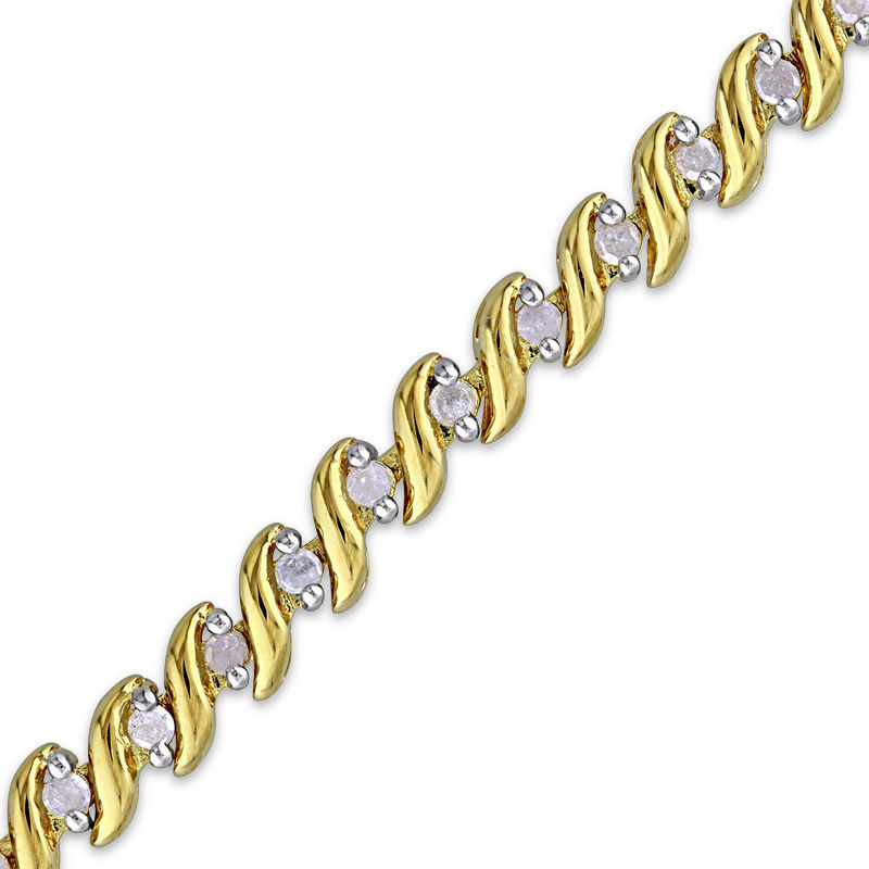 S shaped diamond tennis on sale bracelet