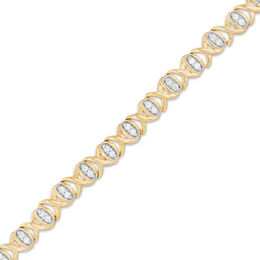 0.83 CT. T.W. Diamond &quot;XO&quot; Bracelet in 10K Gold