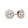 Thumbnail Image 0 of 1.20 CT. T.W. Diamond Frame Stud Earrings in 10K Rose Gold