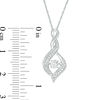 Thumbnail Image 1 of Unstoppable Love™ 0.23 CT. T.W. Diamond Flame-Shaped Vintage-Style Pendant in 10K White Gold