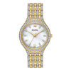 Thumbnail Image 0 of Ladies' Bulova Crystal Accent Gold-Tone Watch with Mother-of-Pearl Dial (Model: 98L234)