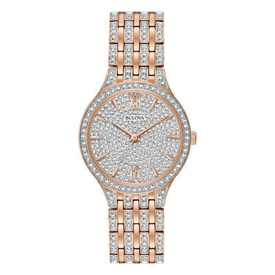 Ladies' Bulova Phantom Crystal Accent Rose-Tone Watch (Model: 98L235)