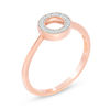 Diamond Accent Circle Ring in 10K Rose Gold