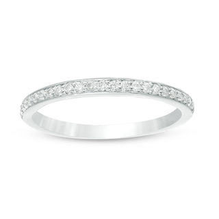 0.15 CT. T.W. Diamond Wedding Band in 10K White Gold