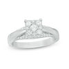 0.50 CT. T.W. Composite Diamond Cushion-Shaped Engagement Ring in 10K White Gold