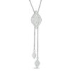 Thumbnail Image 0 of 0.45 CT. T.W. Diamond Marquise Lariat-Style Bolo Necklace in Sterling Silver - 30"