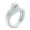 1.00 CT. T.W. Diamond Swirl Bridal Set in 14K White Gold