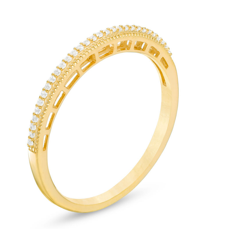 0.06 CT. T.W. Diamond Vintage-Style Wedding Band in 10K Gold|Peoples Jewellers