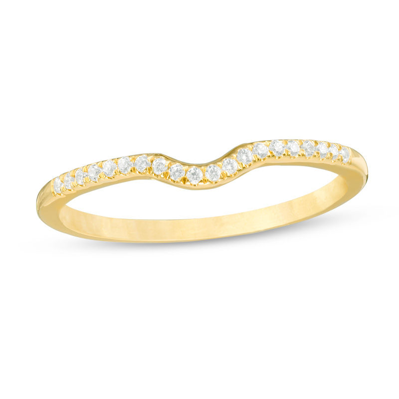 0.09 CT. T.W. Diamond Contour Wedding Band in 10K Gold|Peoples Jewellers