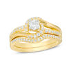 Thumbnail Image 0 of 0.50 CT. T.W. Diamond Swirl Bypass Bridal Set in 14K Gold