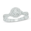 0.50 CT. T.W. Diamond Double Frame Twist Engagement Ring in 10K White Gold