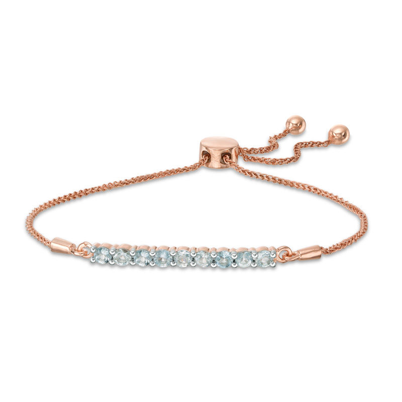 March Paperclip Chain Bracelet with Aquamarine | Dogeared