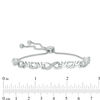 Thumbnail Image 1 of Lab-Created White Sapphire "MOM" Infinity Bolo Bracelet in Sterling Silver - 9.5"