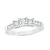 CT. T.W. Princess-Cut Diamond Past Present Future® Engagement Ring in 10K Gold