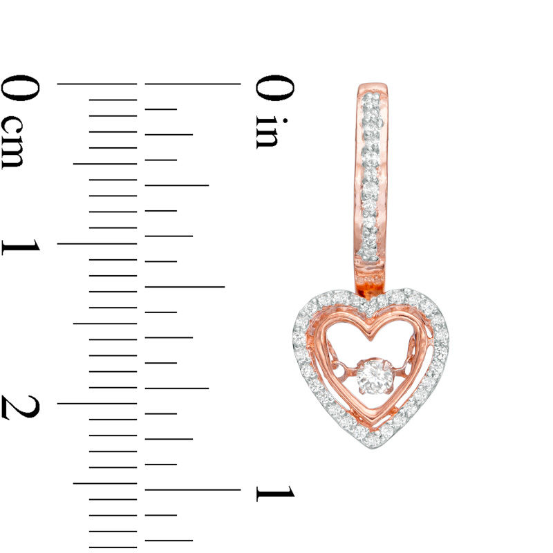 Unstoppable Love™ 0.53 CT. T.W. Diamond Heart Pendant and Drop Earrings Set in 10K Rose Gold|Peoples Jewellers