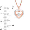 Unstoppable Love™ 0.53 CT. T.W. Diamond Heart Pendant and Drop Earrings Set in 10K Rose Gold