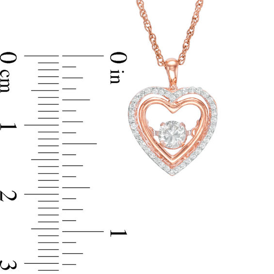 Unstoppable Love™ 0.53 CT. T.W. Diamond Heart Pendant and Drop Earrings Set in 10K Rose Gold