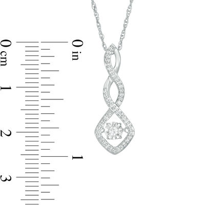 Unstoppable Love™ 0.30 CT. T.W. Diamond Cushion Frame Twist Pendant and Drop Earrings Set in Sterling Silver