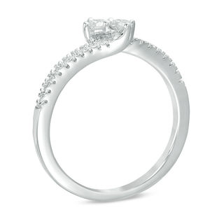 Ever Us™ CT. T.W. Two-Stone Diamond Bypass Ring in 14K Gold