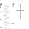 Thumbnail Image 1 of 0.13 CT. T.W. Diamond Vintage-Style Cross Pendant in 10K White Gold