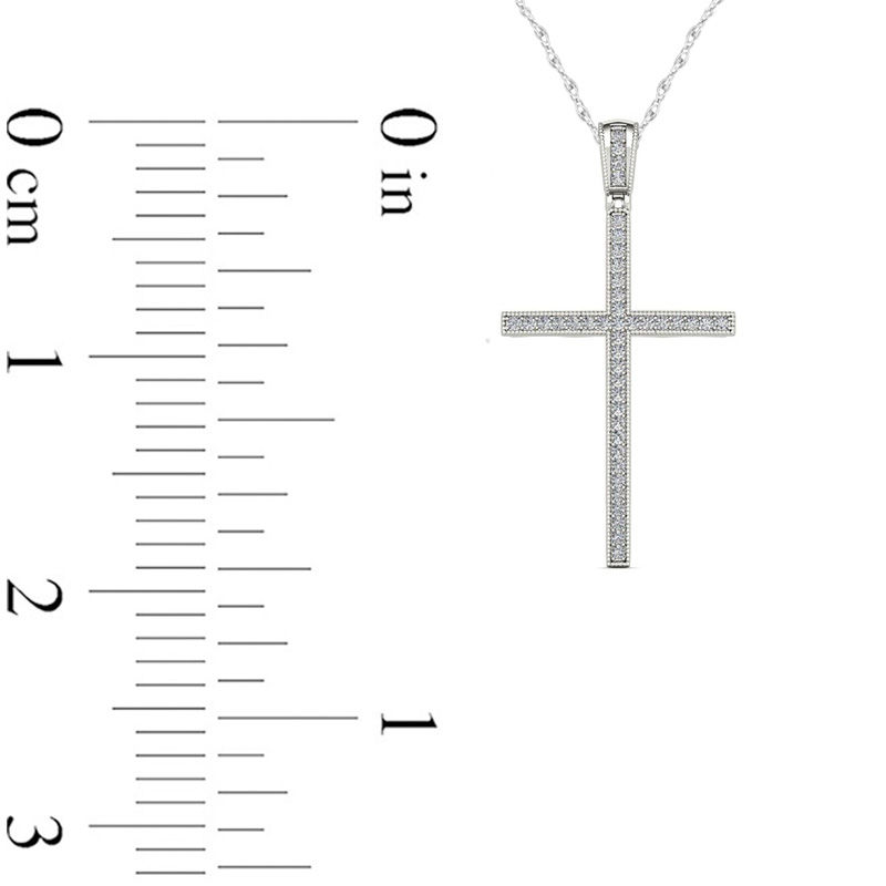 0.13 CT. T.W. Diamond Vintage-Style Cross Pendant in 10K Gold|Peoples Jewellers